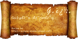 Gulyás Éneás névjegykártya